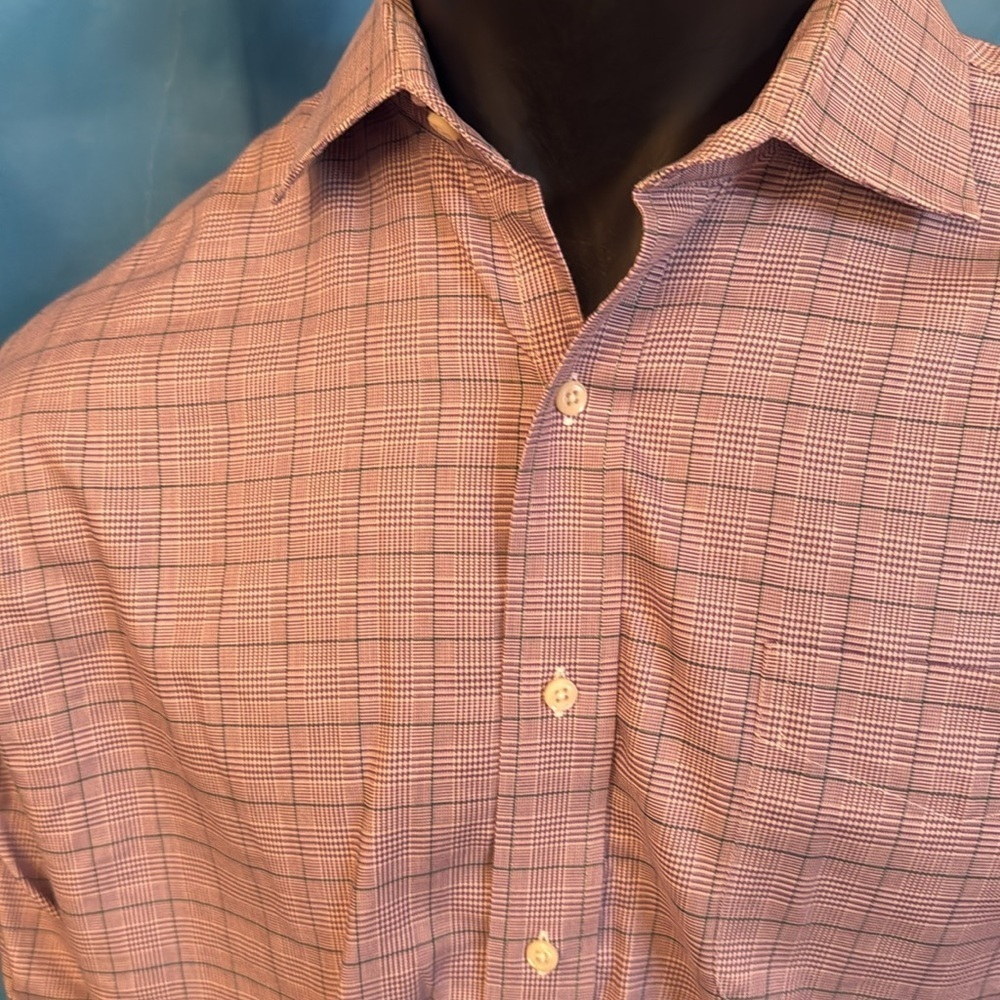 Ralph Lauren Pink Dress Shirt with Plaid Pattern EA021 - Picture 3 of 4